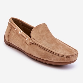 Pánské semišové slip-on mokasíny Brown Rayan hnědý 1