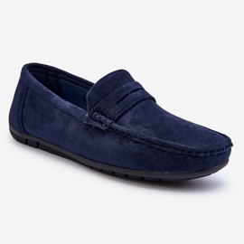 Pánské semišové mokasíny Wesley Navy modrý 1