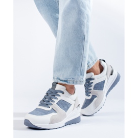 Dámské tenisky Shelovet na klínku bílé a modré modrý 1