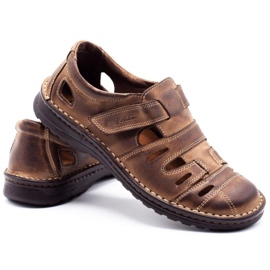 Joker Pánská prolamovaná obuv 501 hnědá hnědý 3