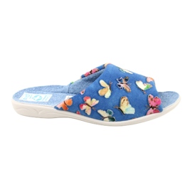 Adanex Dámské pantofle Sara 25373 Butterflies modrý 1