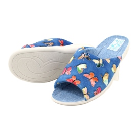 Adanex Dámské pantofle Sara 25373 Butterflies modrý 5