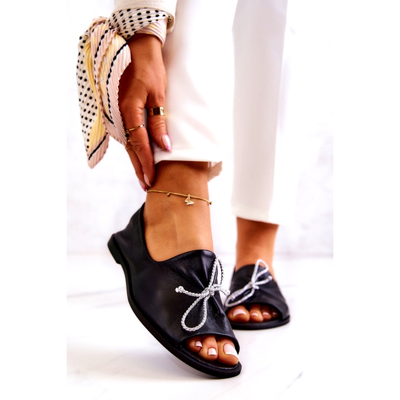 Kožené Dámské Baleríny Nicole 2660/001 Černá 1