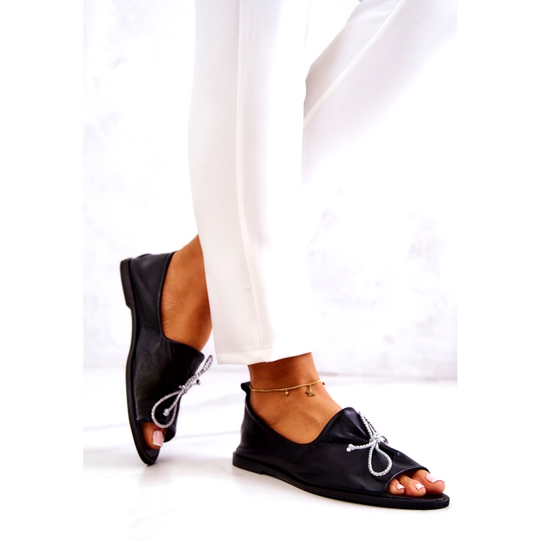 Kožené Dámské Baleríny Nicole 2660/001 Černá 2