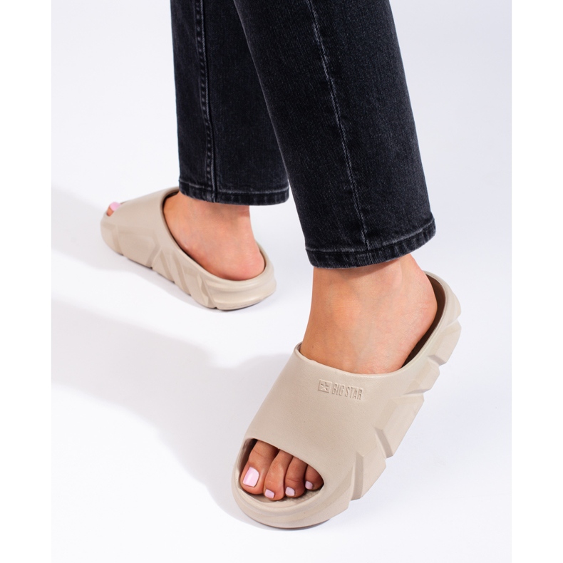 Béžové dámské pantofle Big Star LL274593801 béžový 1