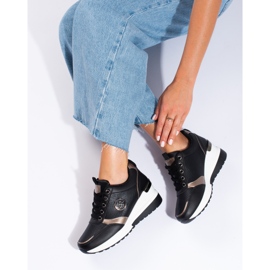 Černé dámské tenisky Shelovet na klínku černá 1