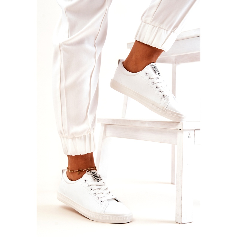 Kožené tenisky Big Star JJ274311 Bílé bílý 7 Kožené tenisky Big Star JJ274311 Bílé bílý 7