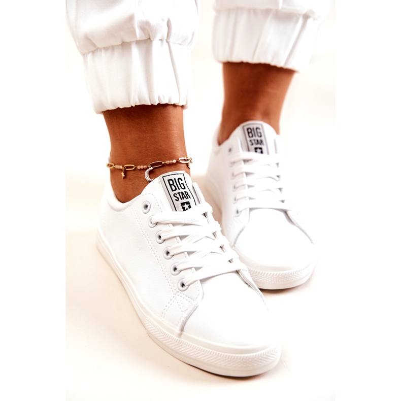 Kožené tenisky Big Star JJ274311 Bílé bílý 6 Kožené tenisky Big Star JJ274311 Bílé bílý 6