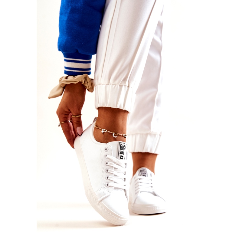 Kožené tenisky Big Star JJ274311 Bílé bílý 2 Kožené tenisky Big Star JJ274311 Bílé bílý 2