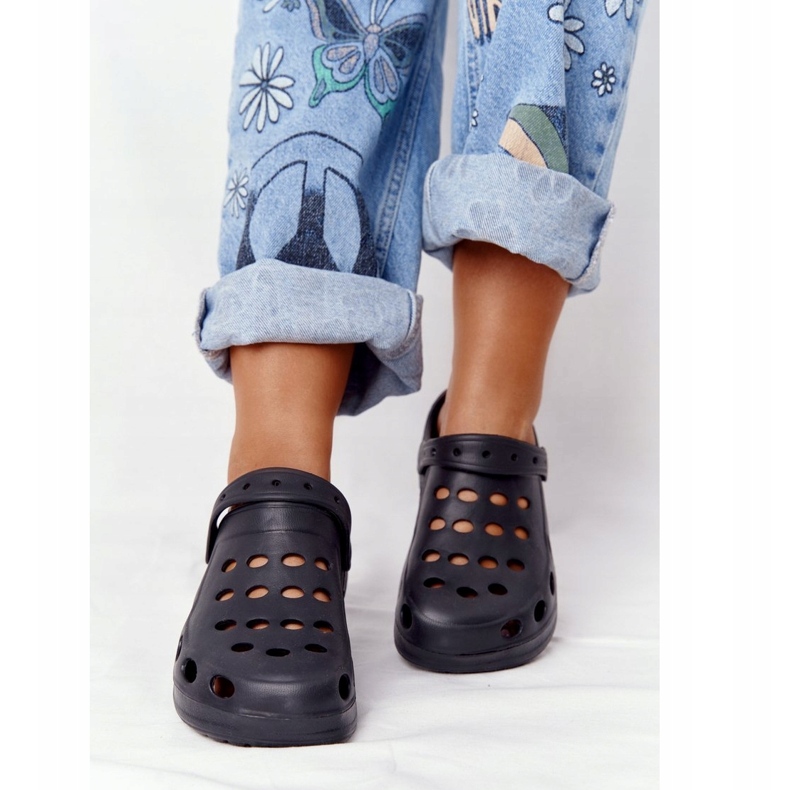 Flameshoes Dámské černé pěnové pantofle Eva Black černá 4 Flameshoes Dámské černé pěnové pantofle Eva Black černá 4