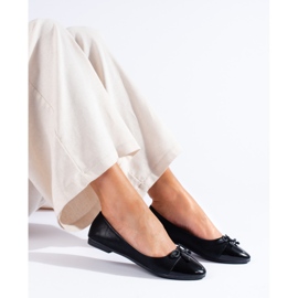 Klasické černé balerínky s mašlí Shelovet černá 1