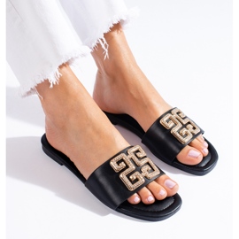 Elegantní černé dámské pantofle Shelovet černá 1