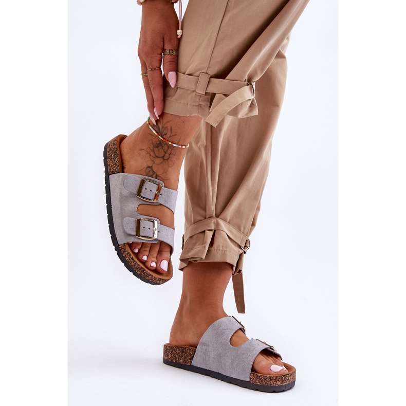 Dámské nazouvací sandály Cortina šedé šedá 2