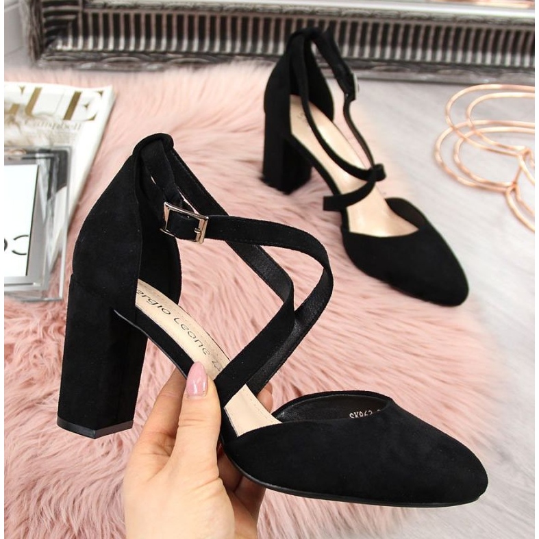 Sandály na sloupku Sergio Leone W SK248A černé černá 2