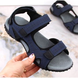 Sportovní sandály American Club W AM929B tmavě modré se suchým zipem 1