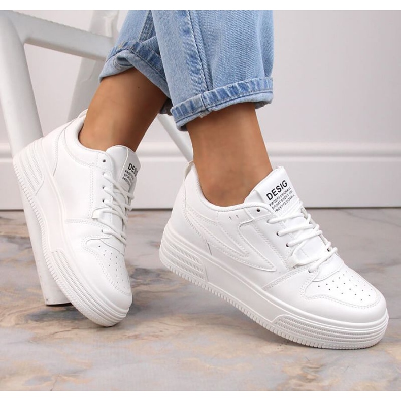 Sportovní boty na platformě Vinceza W JAN231 bílé bílý 2