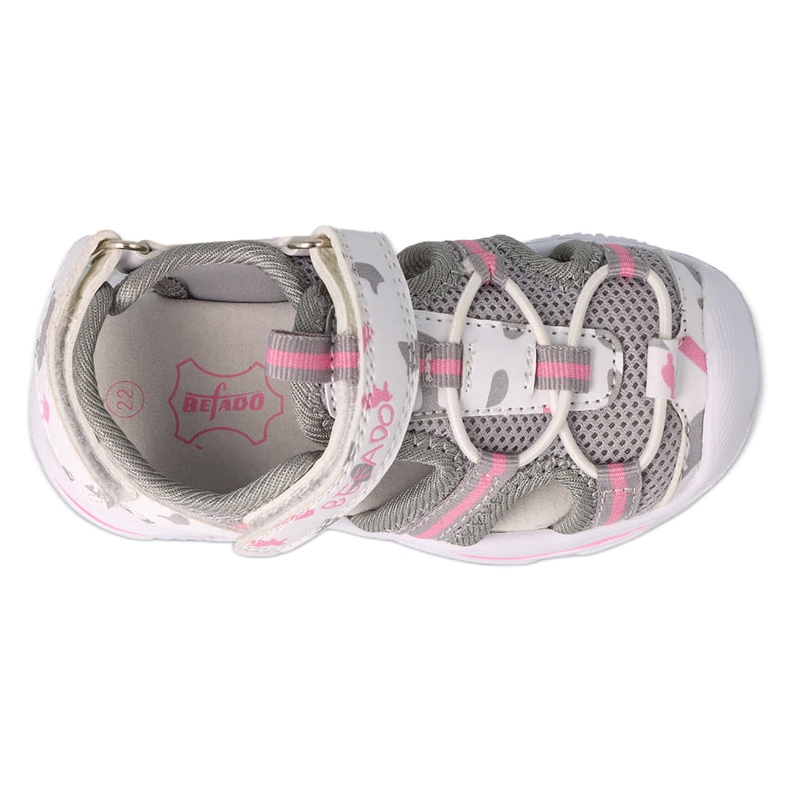 Dětské boty Befado šedé 170P076 bílý 3