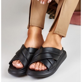 La.Fi Klasické černé pantofle černý 1