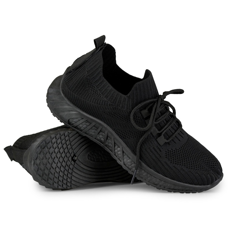Dámské černé sportovní slip-on boty černý 1