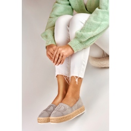 Šedé espadrilky na platformě šedá 1