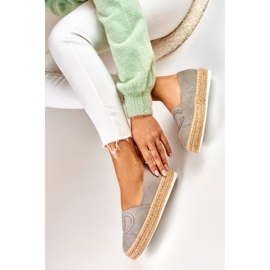 Šedé espadrilky na platformě šedá 2