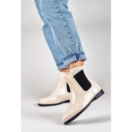 Klasické béžové holínky pro ženy béžový 2