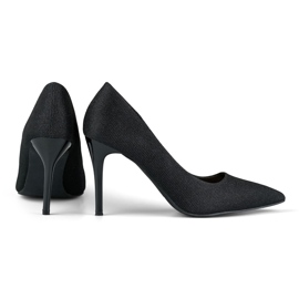 Elegantní černé lodičky s lehkými třpytkami černá 2