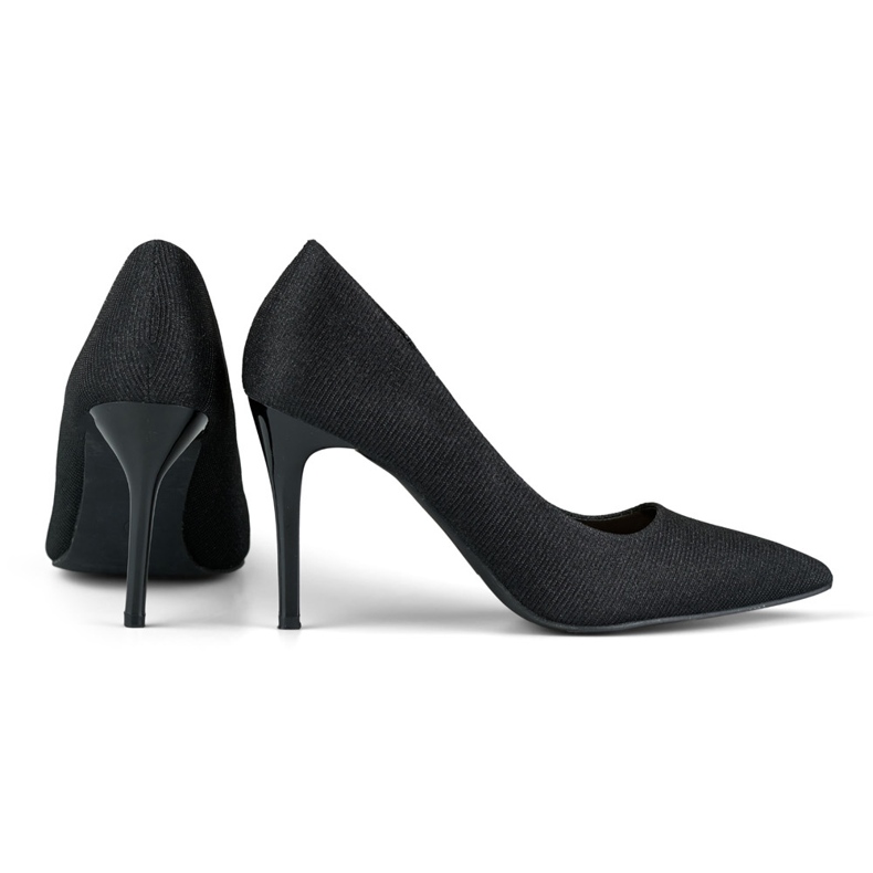 Elegantní černé lodičky s lehkými třpytkami černá 2