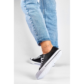 Dámské černé tenisky z ekokůže černý 2