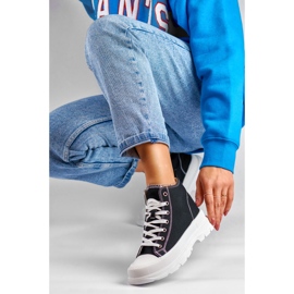 Černé tenisky nad kotníkem černý 1