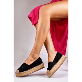 Dámské černé espadrilky na platformě černá 1 Dámské černé espadrilky na platformě černá 1