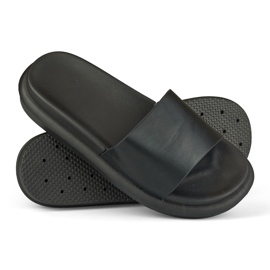 Pohodlné klasické černé dámské pantofle černý 1