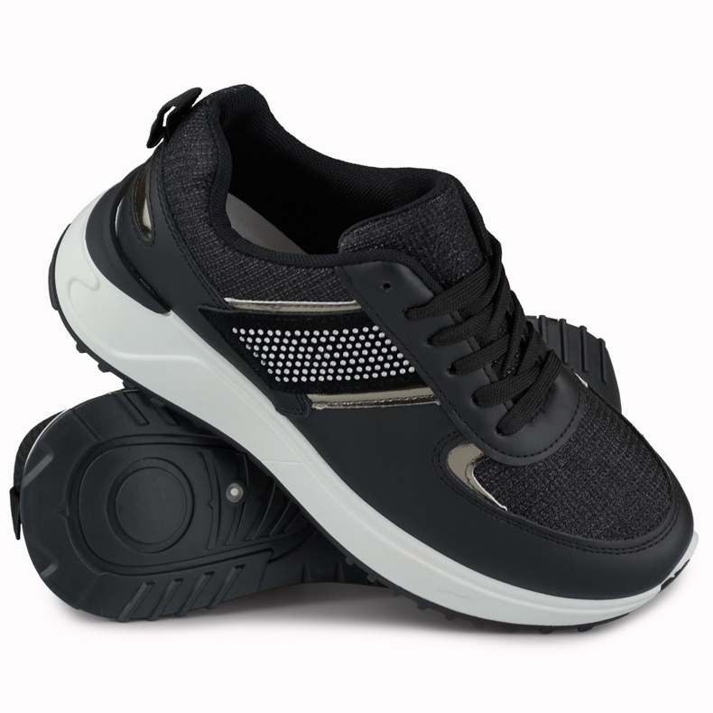 Dámské černé sportovní boty pro volný čas černá 1 Dámské černé sportovní boty pro volný čas černá 1