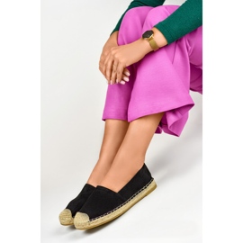 Dámské klasické černé espadrilky černý 1