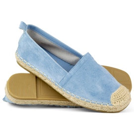 Dámské klasické modré espadrilky modrý 5