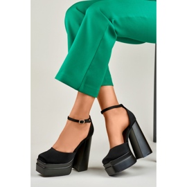 Černé sandály na vysokém podpatku od Libby černá 1 Černé sandály na vysokém podpatku od Libby černá 1