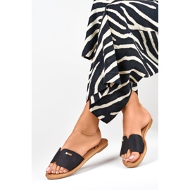 Dámské klasické ploché pantofle Denly černý 1