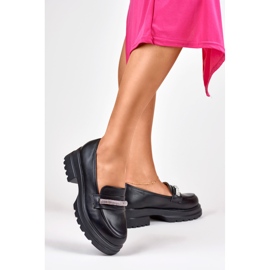 Dámské černé mokasíny z ekologické kůže černá 2