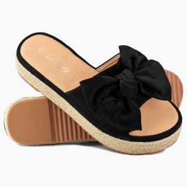 Černé espadrilky s mašlí černý 1