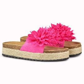 Dámské fuchsiové espadrilky růžový 1
