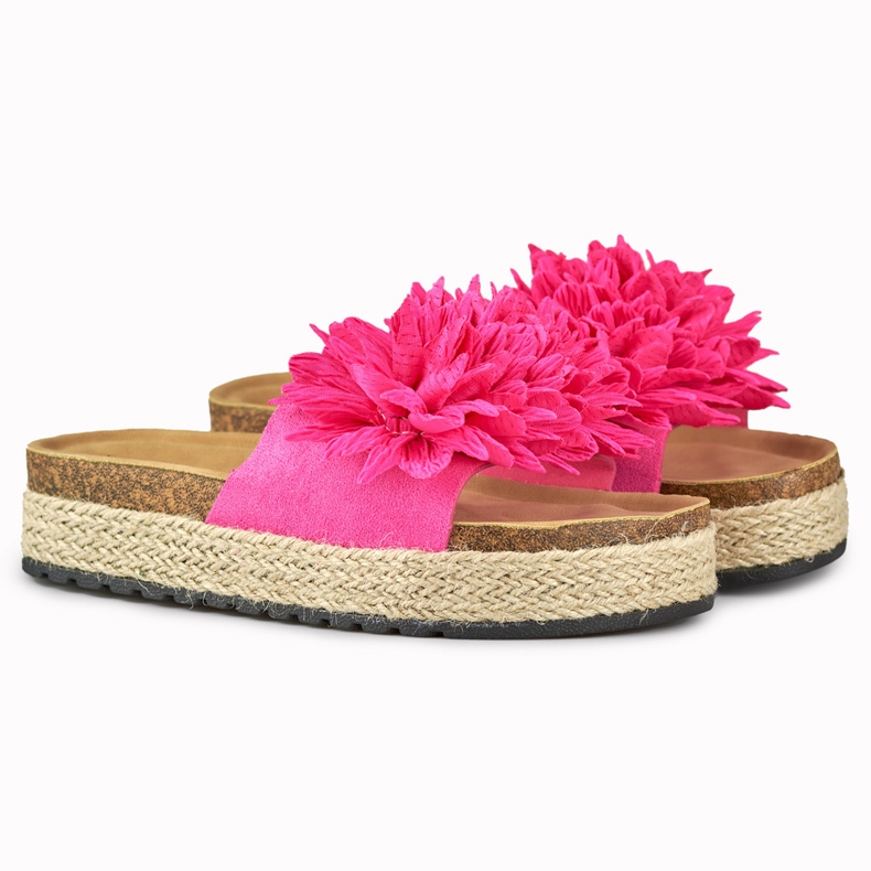 Dámské fuchsiové espadrilky růžový 1