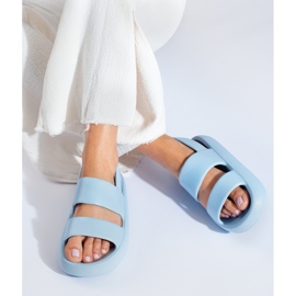 Dámské modré gumové sandály Shelovet modrý 2