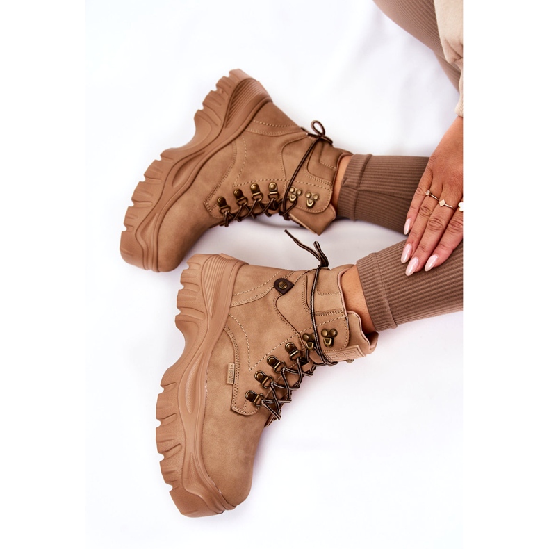 Dámské boty Memory Foam Big Star KK274366 Béžová béžový 4