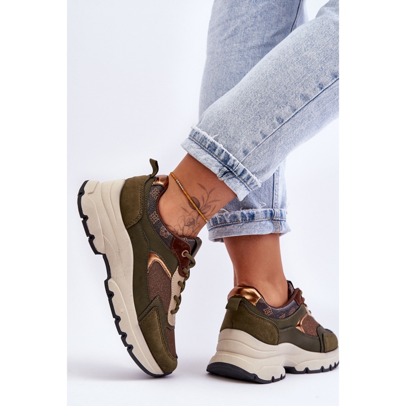 PM1 šněrování Sportovní Boty Na Zelené Únikové Platformě zelená 2 PM1 šněrování Sportovní Boty Na Zelené Únikové Platformě zelená 2