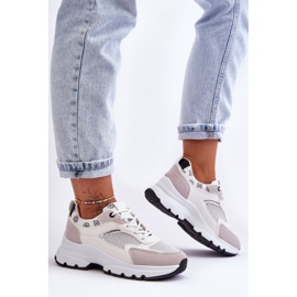 PM1 šněrovací Sportovní Boty Na Bílém Escape Platformě bílý 2 PM1 šněrovací Sportovní Boty Na Bílém Escape Platformě bílý 2