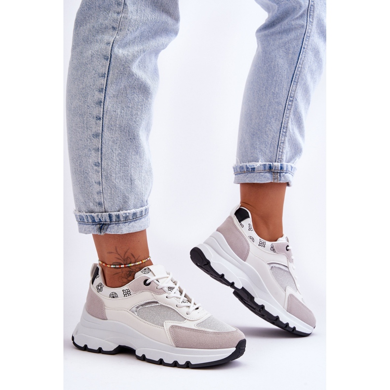 PM1 šněrovací Sportovní Boty Na Bílém Escape Platformě bílý 2 PM1 šněrovací Sportovní Boty Na Bílém Escape Platformě bílý 2