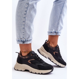 PM1 Černá sportovní obuv na platformě Escape černý 1