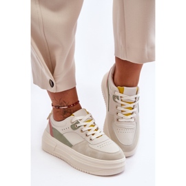 FJ1 Dámské Sportovní Boty Na Masivní Platformě Vícebarevné Gemma bílý 1