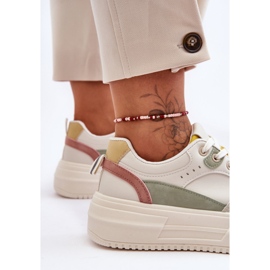 FJ1 Dámské Sportovní Boty Na Masivní Platformě Vícebarevné Gemma bílý 2