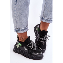 PS1 Černé nazouvací tenisky Evolution Fashion černá 1 PS1 Černé nazouvací tenisky Evolution Fashion černá 1